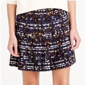 J.Crew Pleated Lattice Skirt In Hidden Floral Career Sz 2